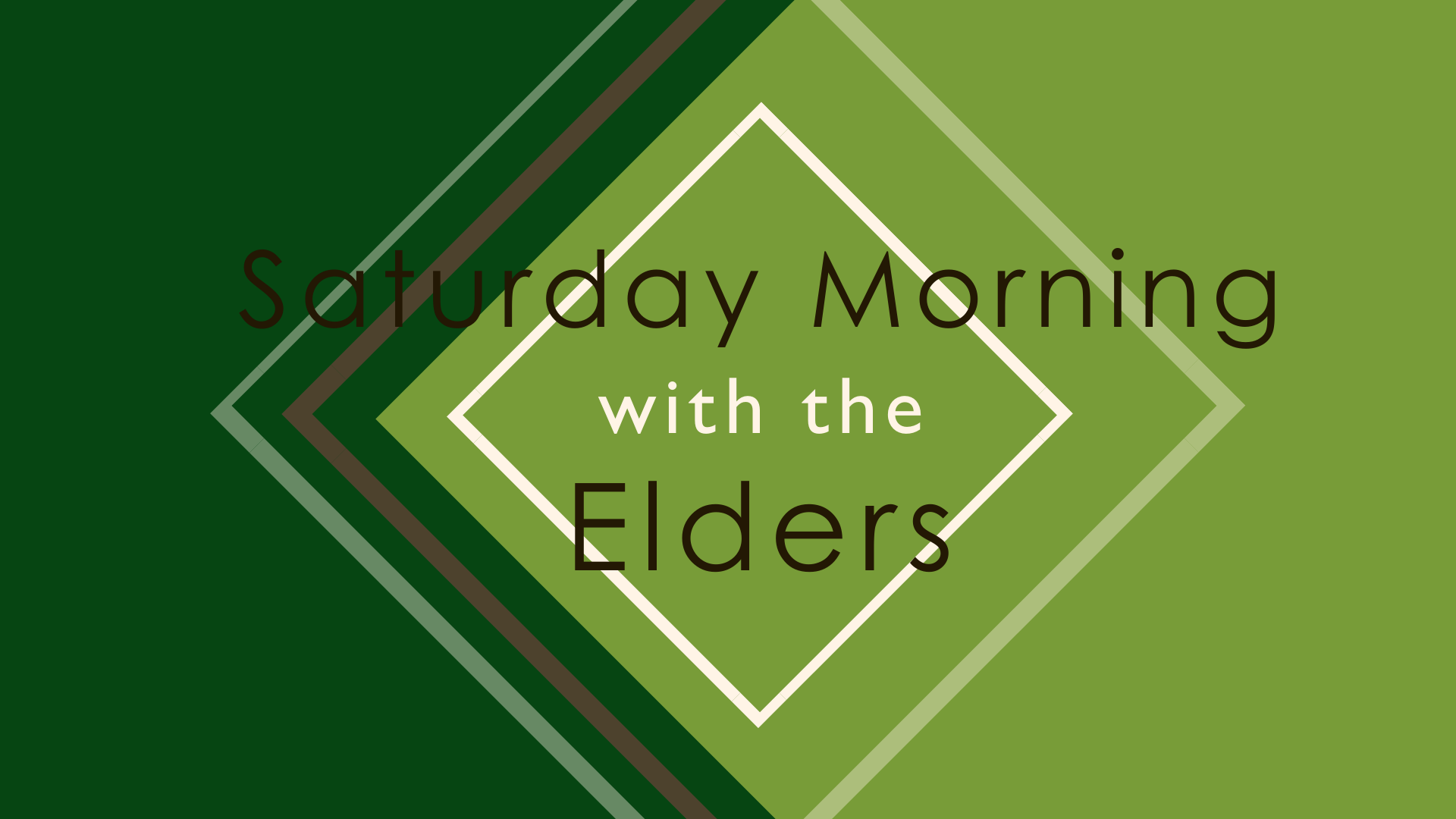Saturday with the Elders - Tim Seabrook